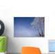 Hoar Frost Covered Poplar Trees On A Foggy Winter Morning Wall Mural