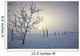 Hoar Frost Covering Trees And Barbed Wire Fence On Winter Morning Wall Mural