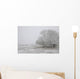 Foggy Winter Morning On Farm, Central Alberta Wall Mural