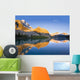 Bow Lake And Crowfoot Mountain At Sunrise Wall Mural