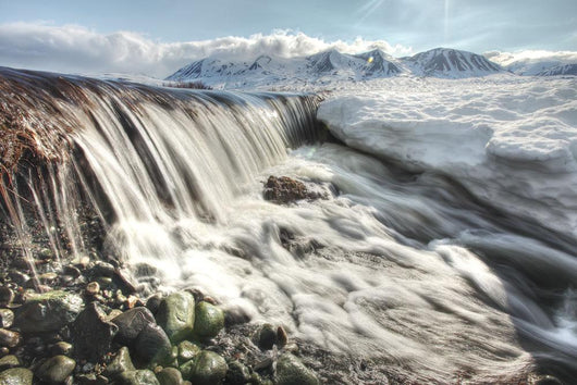 Meltwater Creating Mini Waterfall Wall Mural