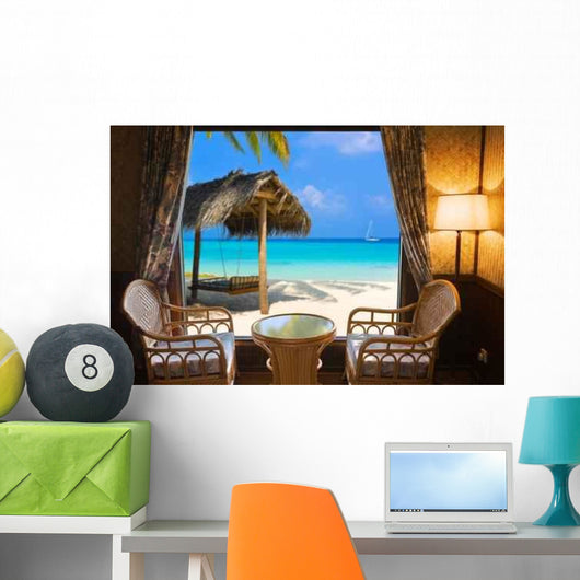 Hotel Room and Tropical Wall Decal