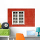 Red Timber House And Window Frame In The Old Town Wall Mural