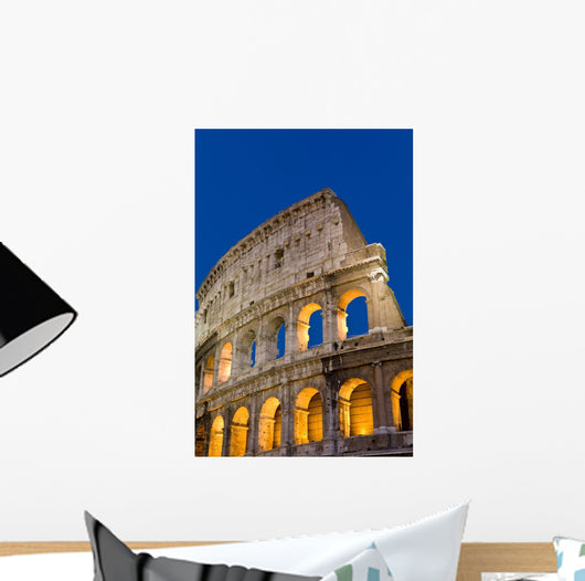 Exterior View Of The Coliseum Amphitheatre At Night, Rome, Italy Wall Mural