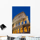 Exterior View Of The Coliseum Amphitheatre At Night, Rome, Italy Wall Mural