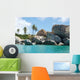 Granite Boulders and Palm Wall Decal