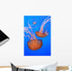 Sea Nettles In Monterey Bay Aquarium Display Wall Mural