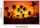 Coconut palms on sand beach in tropic on sunset Wall Mural