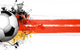 Soccer ball banner with flag Wall Decal