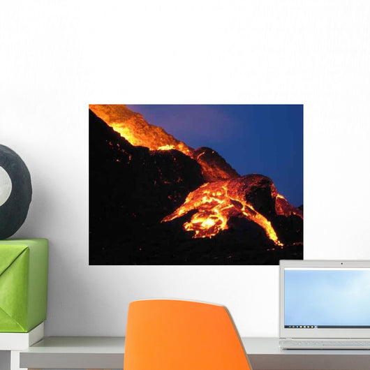 Cratere En Eruption Wall Decal Design 2