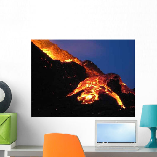 Cratere En Eruption Wall Decal Design 2