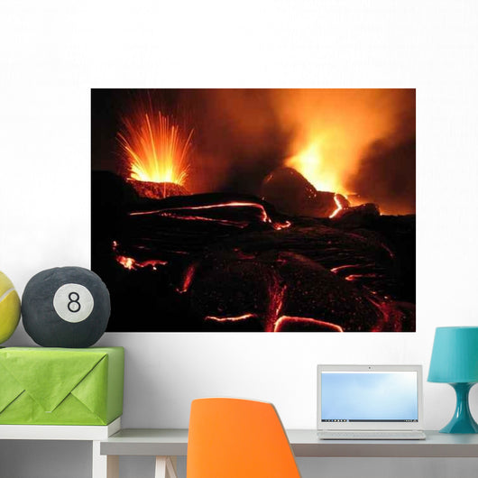 Crateres En Eruption Wall Decal Design 3