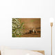 Apple Blossoms And Farmer Wall Mural