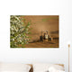 Apple Blossoms And Farmer Wall Mural