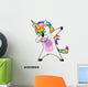 Dramatic Rainbow Dabbing Unicorn Wall Decal