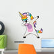 Dramatic Rainbow Dabbing Unicorn Wall Decal
