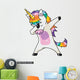 Dramatic Rainbow Dabbing Unicorn Wall Decal