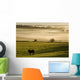Horses In The Morning Mist, North Wiltshire, Prince Edward Island Wall Mural