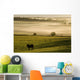 Horses In The Morning Mist, North Wiltshire, Prince Edward Island Wall Mural