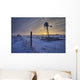 Hoar Frost On A Foggy Winter Sunset, Alberta Wall Mural