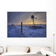 Hoar Frost On A Foggy Winter Sunset, Alberta Wall Mural