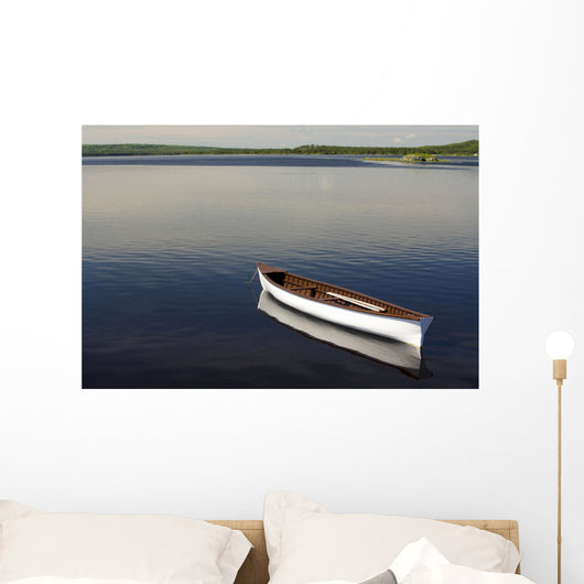Canoe On Gander River, Gander Bay, Newfoundland And Labrador Wall Mural