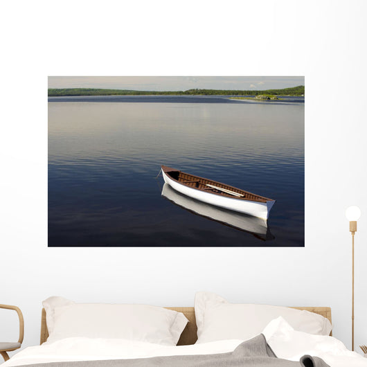 Canoe On Gander River, Gander Bay, Newfoundland And Labrador Wall Mural