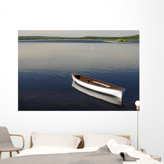 Canoe On Gander River, Gander Bay, Newfoundland And Labrador Wall Mural