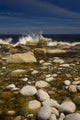 Waves Hitting Rocks, Anchor Brook, Newfoundland And Labrador Wall Mural