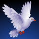 Vector white dove Wall Mural