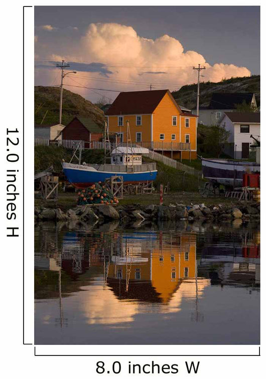 Reflection Of House In Water, Durrell, Newfoundland And Labrador Wall Mural