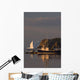Fishing Boat Near An Iceberg, Durrell, Newfoundland And Labrador Wall Mural