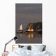 Fishing Boat Near An Iceberg, Durrell, Newfoundland And Labrador Wall Mural
