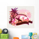 Surfer on a Beach Wall Decal