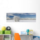 Pasture And Aspen Trees In Winter With The Canadian Rockies Wall Mural