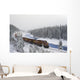 Canadian Pacific Train At Morant's Curve Along The Bow River Wall Mural
