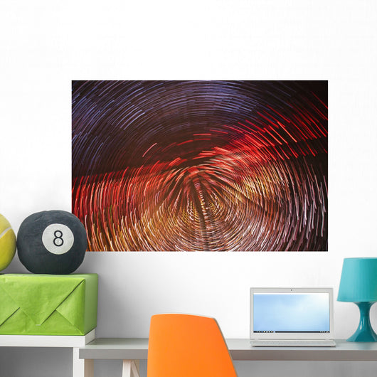 Colourful Blurred Lights Wall Mural