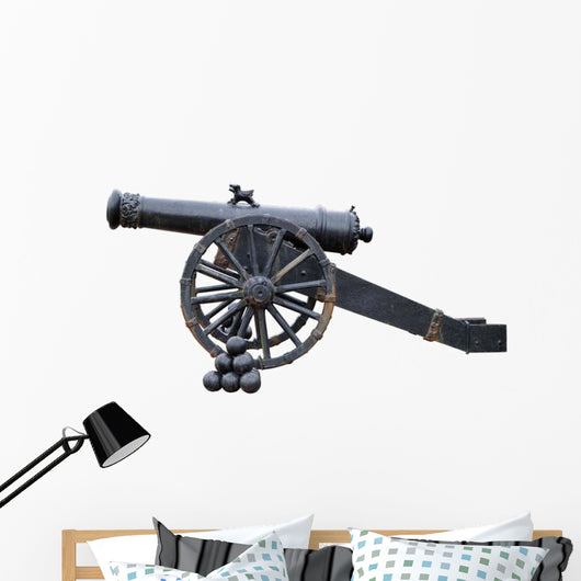 Ancient Cannon with Cores Wall Decal