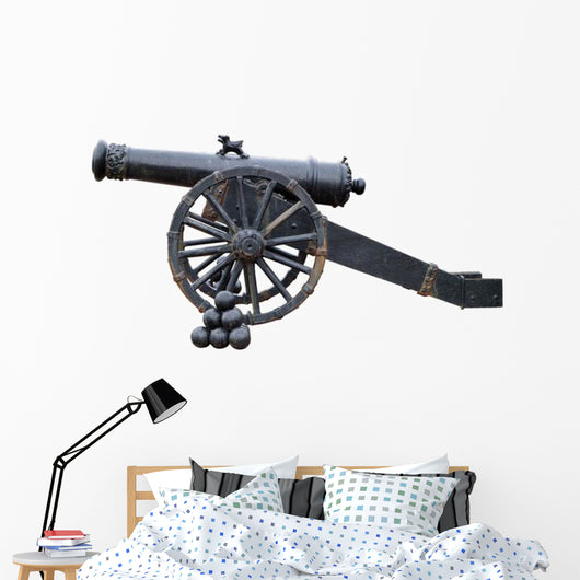 Ancient Cannon with Cores Wall Decal