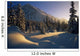 Sun Setting Behind Trees And Mountain Wall Mural