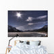Spring Time Sun Over A Frozen Abraham Lake, Alberta Rockies Wall Mural