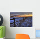 Early Morning Snow On A Cattle Fence, Rural Alberta Wall Mural
