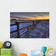 Early Morning Snow On A Cattle Fence, Rural Alberta Wall Mural