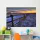 Early Morning Snow On A Cattle Fence, Rural Alberta Wall Mural