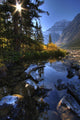 Autumn Afternoon On Cavell Lake Below Mount Edith Cavell Wall Mural