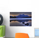 Sunrise On A Foggy Maligne Lake In Jasper National Park, Alberta Wall Mural