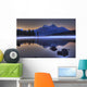 Sunrise On A Foggy Maligne Lake In Jasper National Park, Alberta Wall Mural