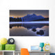 Sunrise On A Foggy Maligne Lake In Jasper National Park, Alberta Wall Mural