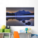 Sunrise On A Foggy Maligne Lake In Jasper National Park, Alberta Wall Mural