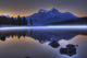 Sunrise On A Foggy Maligne Lake In Jasper National Park, Alberta Wall Mural
